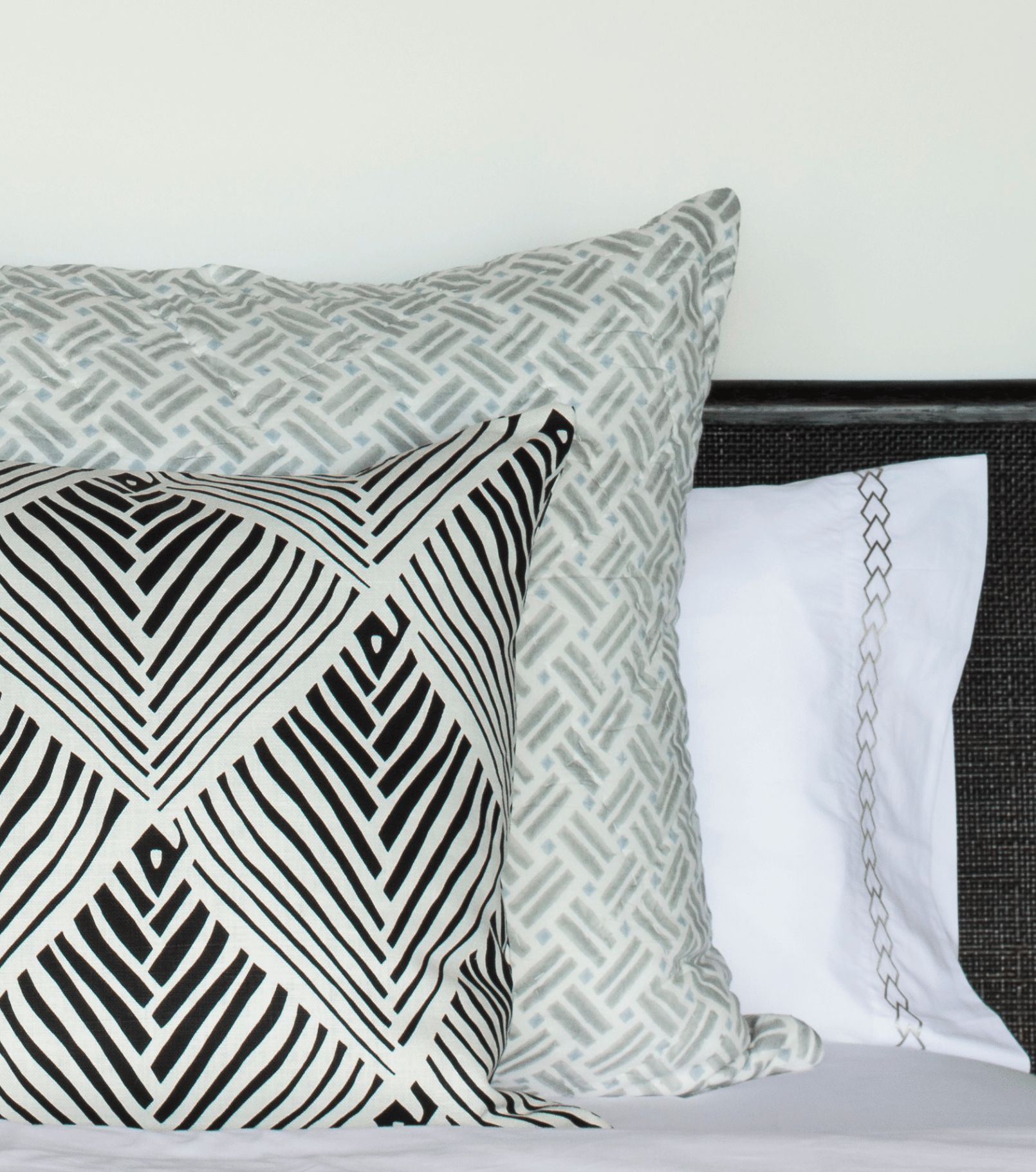 Averylily Big Island Euro Sham in Driftwood and Ocean.