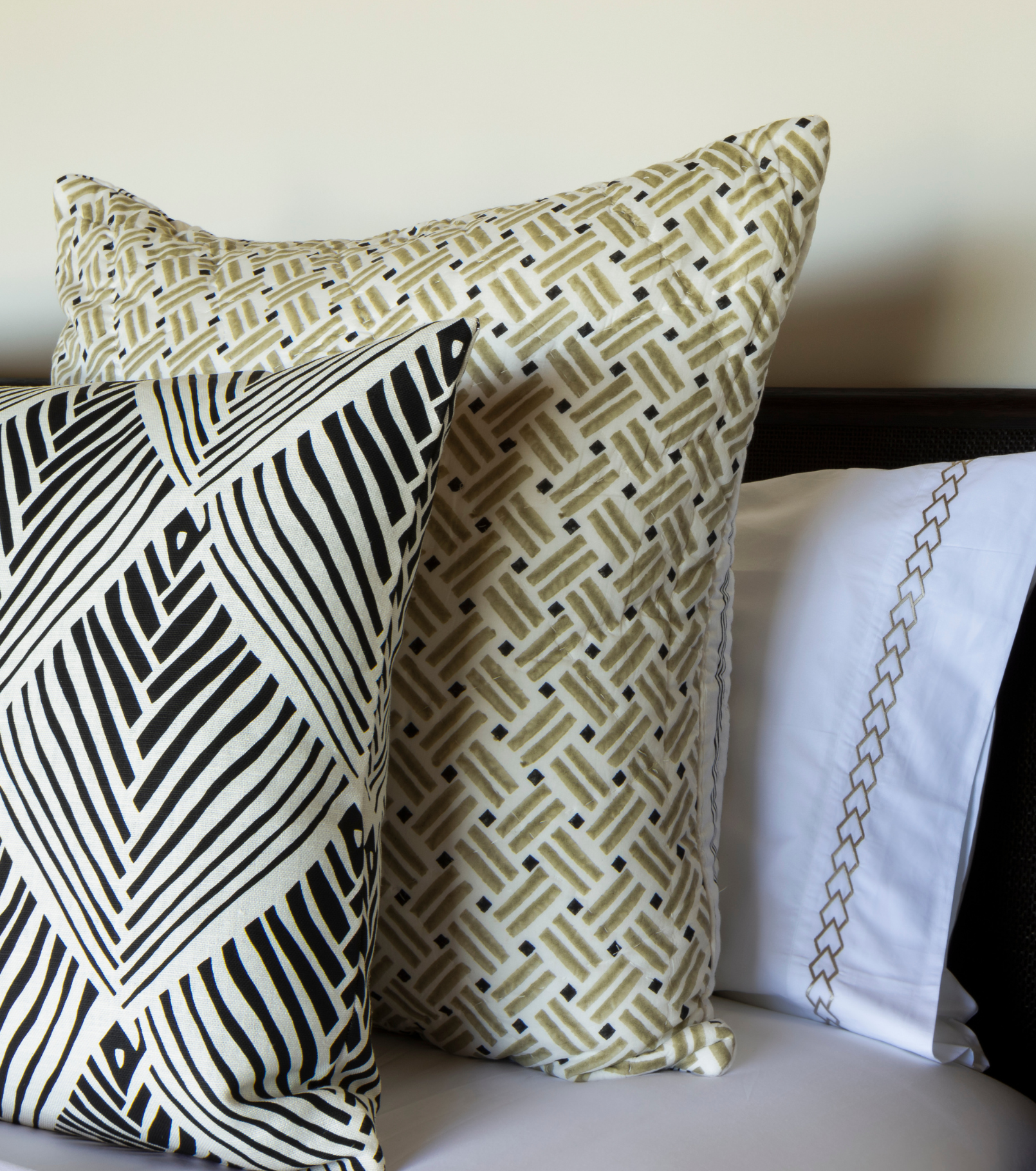 Averylily Big Island Euro Sham in Sand and Basalt.