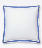 Averylily Border Frame Euro Sham in Ocean. 510-thread count pure cotton percale.