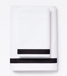 Averylily Border Frame Sheet Set in Basalt. 510-thread count pure cotton percale.