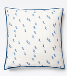 Andrew Mau x Averylily Surfer Blockprint Euro Sham in Ocean Blue..