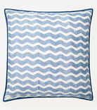 Andrew Mau x Averylily Surfer Blockprint Euro Sham in Ocean Blue.