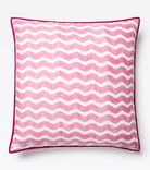 Andrew Mau x Averylily Surfer Blockprint Euro Sham in Orchid Pink.