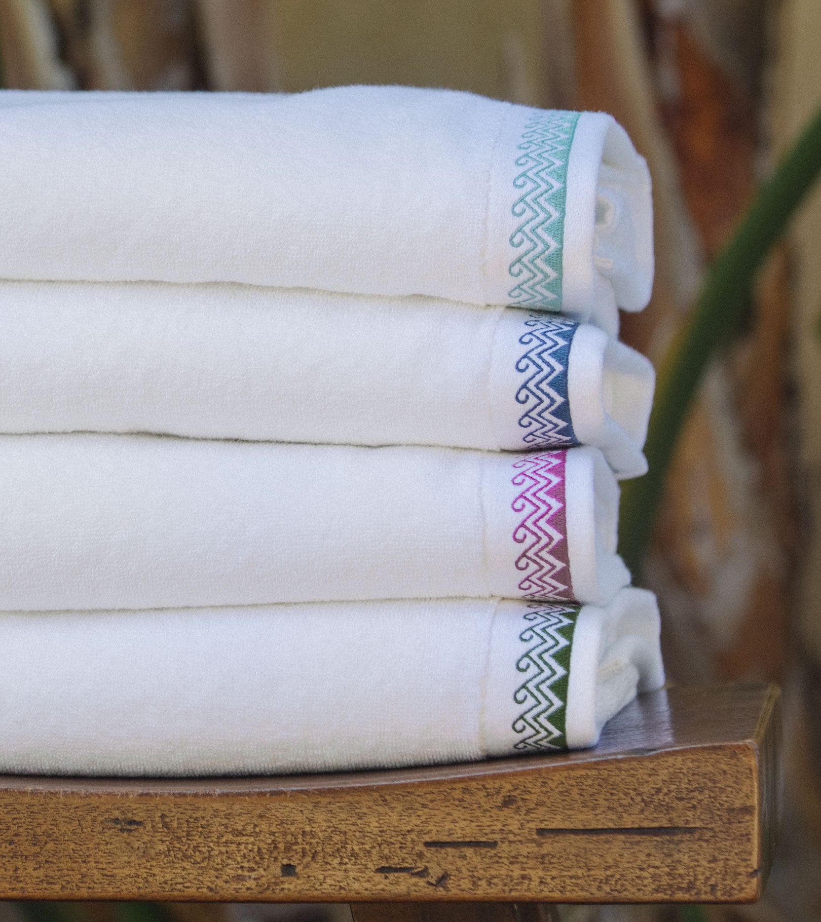 Averylily Wind + Wave Hand and Bath Towels, made from 600-gram weight pure Aegean cotton.