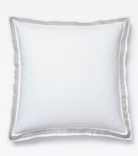 Averylily Border Frame Euro Sham in Stone. 510-thread count pure cotton percale.