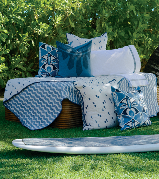 Capri Pillow Cover in Prussian Blue – Averylily